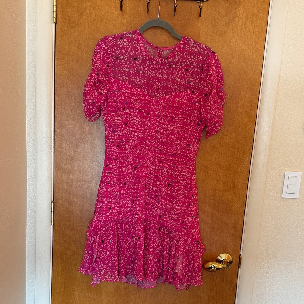 Tanya Taylor pink silk dress